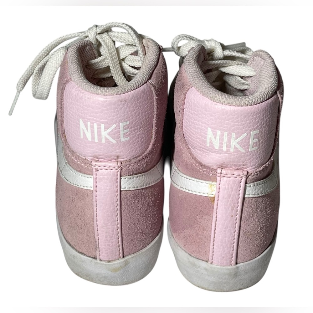 NIKE BLAZER MID 77 PINK TRAINERS SIZE US 7.5 SUEDE HIGH TOP GYM - Picture 3 of 8